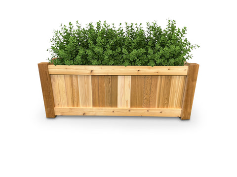 Raised Garden Bed Cedar Planter - 60"L x 18"W x 24"H